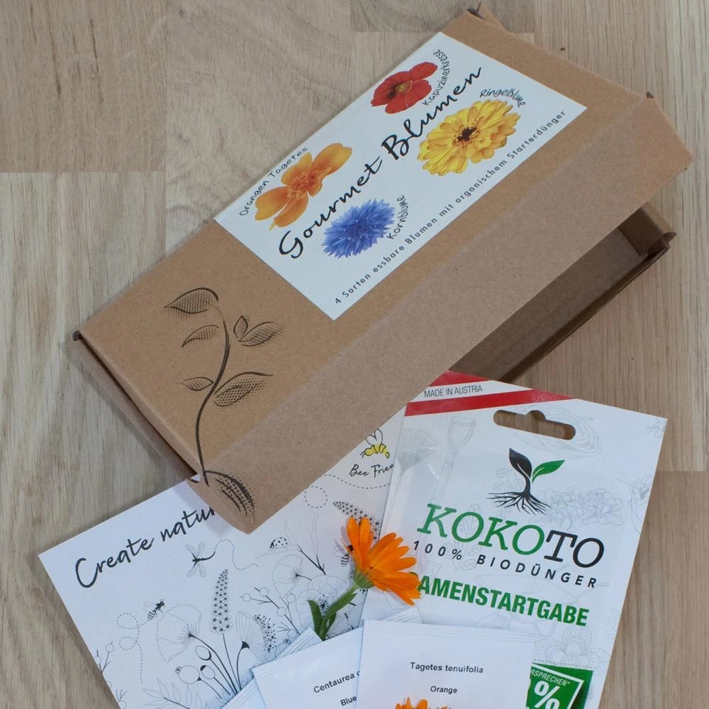 Blumensamen-Set Gourmet Blumen, Essbar, Bienenfreundlich, Dekorativ – Bild 3