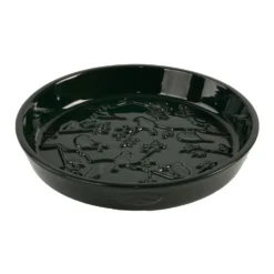 Vogeltränke Mit Keramik-Relief, Grün, Ca. Ø 28 X 5 Cm