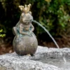 Froschkönig Leopold, Braun, Bronze, H 20 X 10 X 11 Cm
